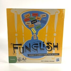 Hasbro Funglish NIB Sealed Board Game Ages 12+,3+ Players